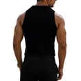 thumbnail image 3 of Domuza Tank Tops for Men 2026 Summer Gym Fitness Athletic Workout Tank Tops Casual Crewneck Texture Muscle Fit Comfy Vests Black XL, 3 of 4