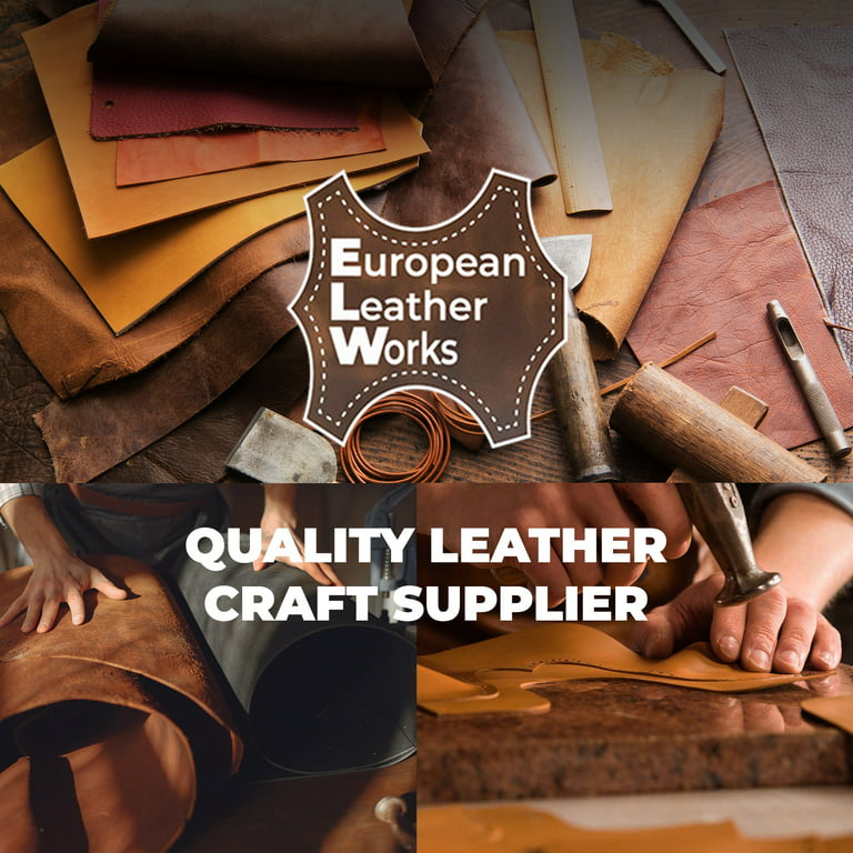 ELW 4-6 oz 1.8-2.4mm Thickness, 10 LB Vegetable Tanned Leather Scraps,  Mixed Brown, Cowhide Remnants Full Grain Leather for Tooling, Holsters,  Knife Sheath, Carving, Embossing, Stamping 