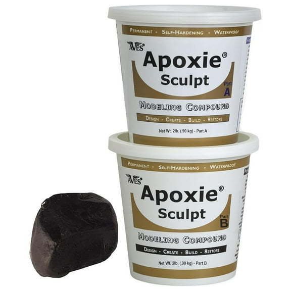 Aves Apoxie Sculpt - 2 Part Modeling Compound (A & B) - 4 Pound, Black