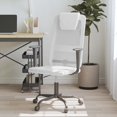 thumbnail image 1 of vidaXL Office Chair White Mesh Fabric and Faux Leather, 1 of 5