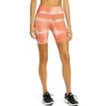 thumbnail image 6 of Nike Women's Dri-FIT One Luxe Mid-Rise Printed Training 7" Shorts -(Madder Root Orange/Black, X-Small), 6 of 6