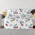 thumbnail image 3 of Throw Blanket for Couch, Cute Surfing Shark Super Soft Fuzzy Comfy Warm Throw Blanket, Cuteness Lightweight Cozy Plush Flannel Blanket & Throws for Sofa and Bed All Season, 3 of 5