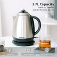 thumbnail image 4 of BUYDEEM K640 Stainless Steel Electric Tea Kettle with Auto Shut-off 1.7 L, 1440W (Retro Silver), 4 of 6