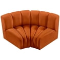 thumbnail image 5 of Bowery Hill Contemporary Soft Cognac Velvet Modular Sectional, 5 of 7
