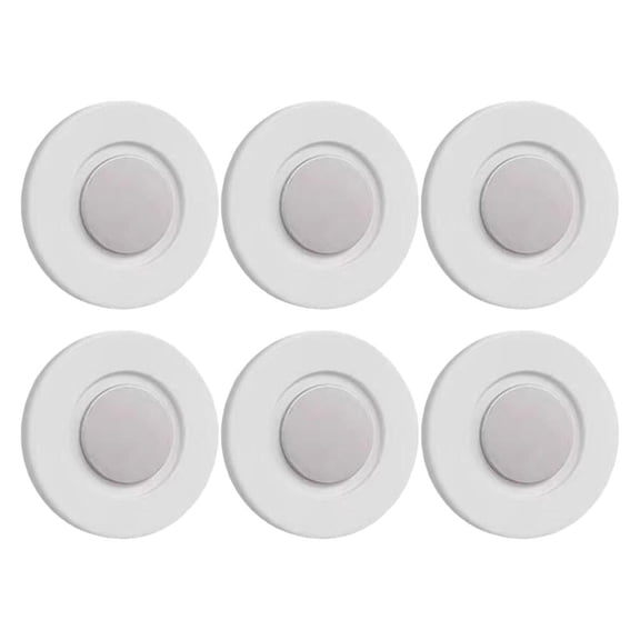 Agiufgs 6 Pack Magnetic Remote Control Holder 6, Drill-Free Installation with Strong Magnetic Hold, for TV AC and Router Organization on, White