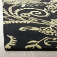 thumbnail image 6 of SAFAVIEH Soho Davis Floral Wool Area Rug, Black/Green, 6' x 6' Round, 6 of 7