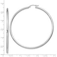 thumbnail image 3 of White Sterling Silver Earring Hoop Women'S 67 mm 65, 3 of 3