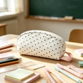 thumbnail image 4 of Polka Dot Pencil Case, Cute Kawaii Stationery Organizer Bag, Portable Pen Holder Pouch For Women Daily Stationery Storage, 4 of 6