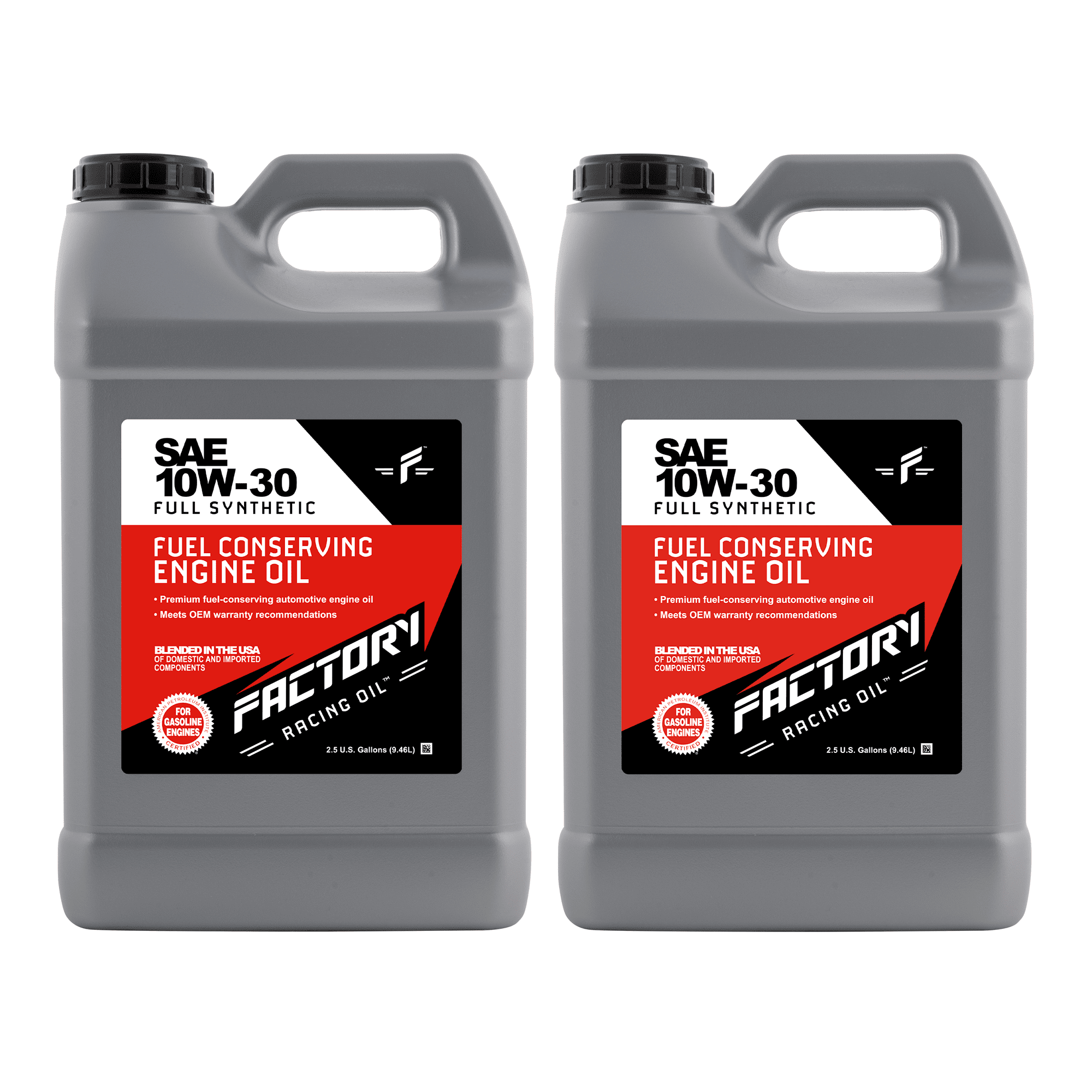 Factory Racing Oil SAE 10W-30 Full Synthetic Automotive Engine Oil - API SP ILSAC GF-6A - 5 Gallon (2x2.5 Gal)