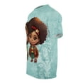 thumbnail image 3 of Afro Girls t-shirt, blue t-shirt, tee, 3 of 7