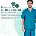 thumbnail image 2 of M&M SCRUBS Men Scrub Set, Men Medical Uniforms 102 (Teal, XXX-Large), 2 of 7
