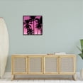 thumbnail image 2 of Stupell Pink Tropical Sunset Palm Trees Landscape Photography Black Framed Art Print Wall Art, 2 of 7