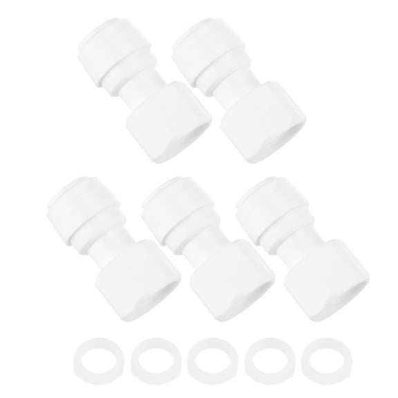 Uxcell Pack of 5 Straight 3/8 Inch NPT Female to 3/8 Inch Tube OD Quick Tube Connector