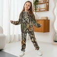 thumbnail image 3 of Uorisanigo Kids Long Sleeve Hoodie & Sweatpants Outfit Set of 2, Oversized Camo Hunting Forest Pullover Hoodies Sweatshirt Suit Active Matching Set for Fall Winter Spring, 3 of 7