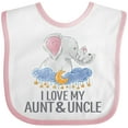 thumbnail image 3 of Inktastic I Love My Aunt and Cute Uncle Elephants in Night Sky Boys or Girls Baby Bib, 3 of 4