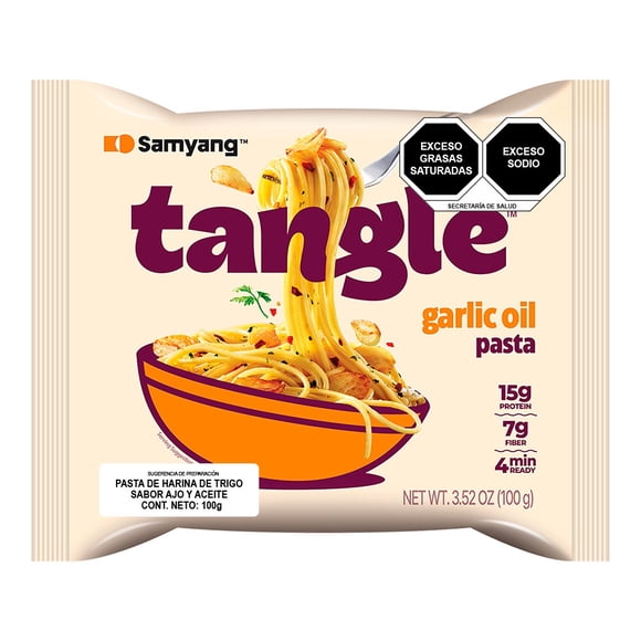 Pasta Tangle sabor aceite de ajo 100 g