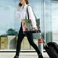 thumbnail image 5 of FORMRS Canvas Laptop Tote Bag for Women with 15.6" Computer Compartments Shoulder Handbag, Floral Vase, 5 of 7