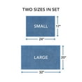 thumbnail image 3 of Mainstays 2-Piece Super Soft Polyester Bath Rug Set, Blue Linen, 3 of 11