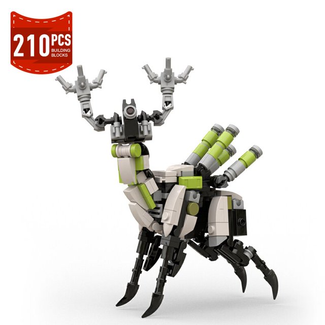 MOC Horizon Zero Dawned figura de acción de bestia de cuello largo, bloques de construcción, monstruo mecánico, ladrillos de construcción Mech, juguetes para niños, nuevo