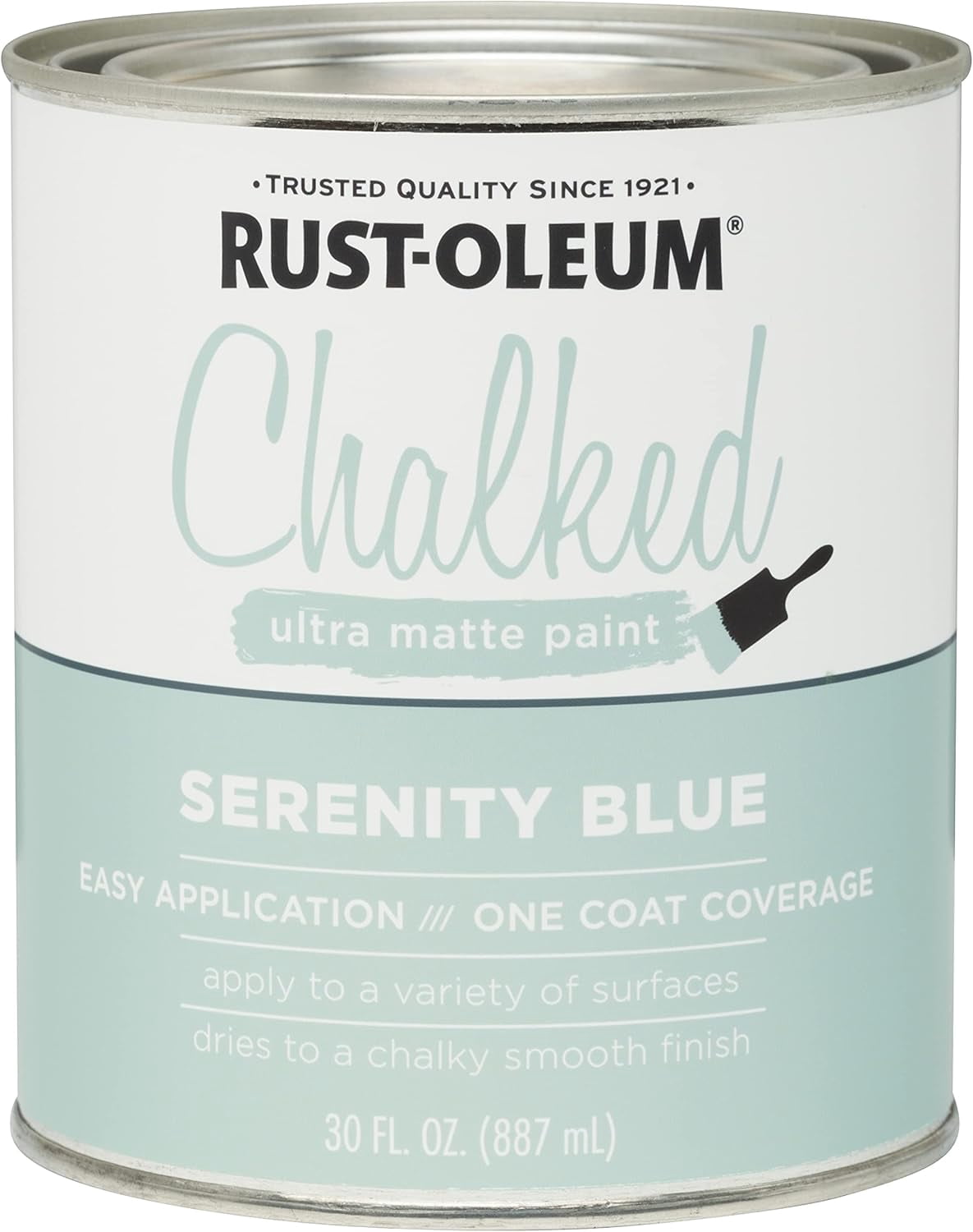 Rust-Oleum 285139 Chalked Serenity Blue Ultra Matte Paint, Quart, 4 Pack