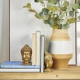 thumbnail image 2 of DecMode 4" Buddha Gold Metal Bookends with Gold Foil Detail (Set of 2), 2 of 8