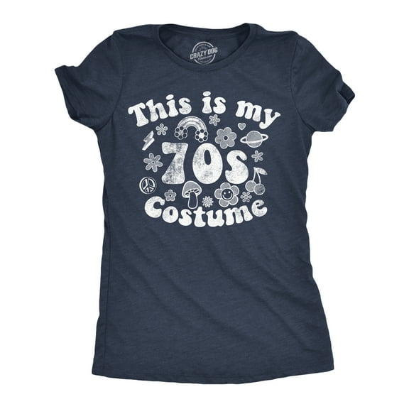 Womens Funny T Shirts This Is My 70s Costume Sarcastic Graphic Retro Novelty Tee for Ladies Womens Graphic Tees