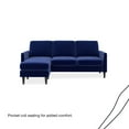 Mr. Kate Winston Reversible Sofa Sectional, Blue Velvet