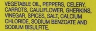 Marconi Mild Giardiniera, Chicago Style Vegetable Mix with Peppers, Carrots, Cauliflower, Celery Gherkins, Bulk Jar, 128 fl oz (1 Gallon)