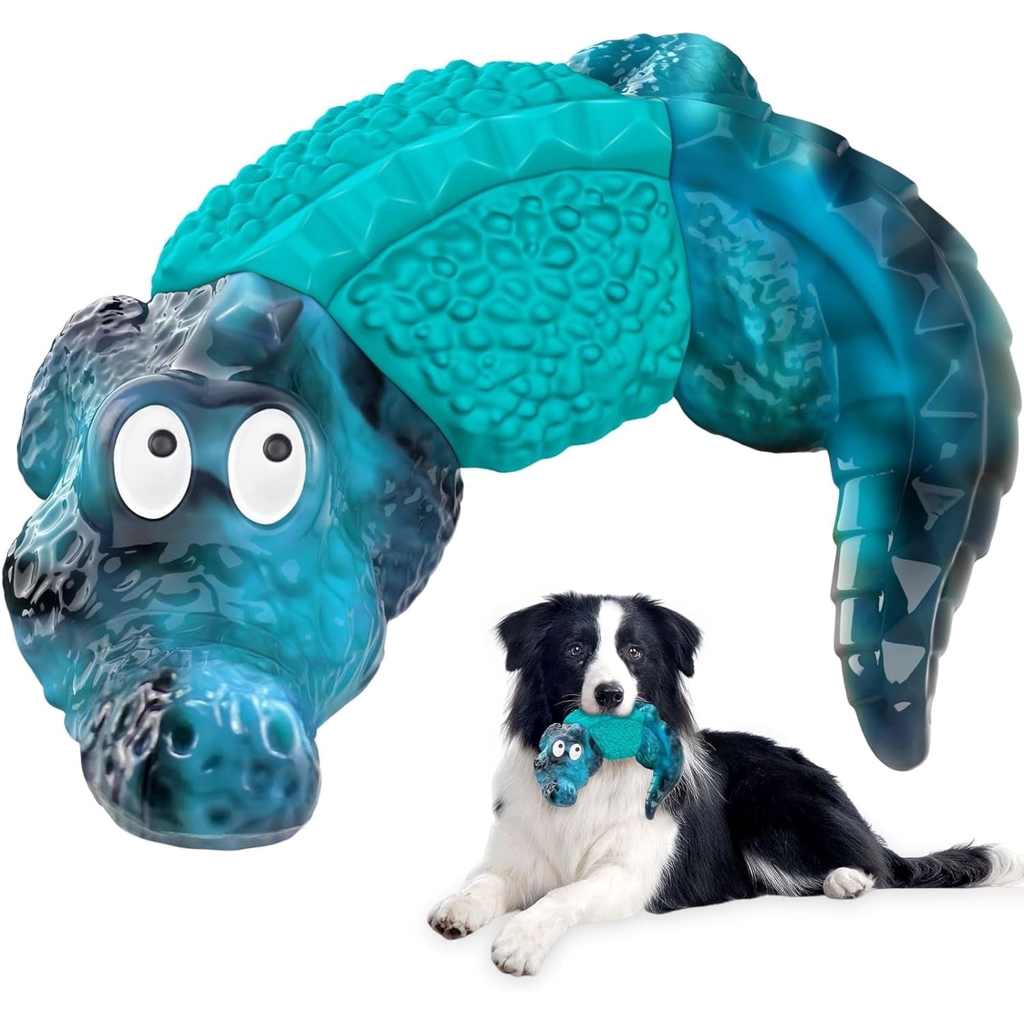 Pet Deluxe Dog Toys for Super Aggresive Chewers Indestructible Interactive Tough Dog Chew Crocodile Toy Heavy Duty Durable Toys Teeth Cleaning for Large Medium Dogs
