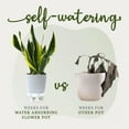 thumbnail image 4 of Automatic Plant Pot Self Pot Resin White L, 4 of 6