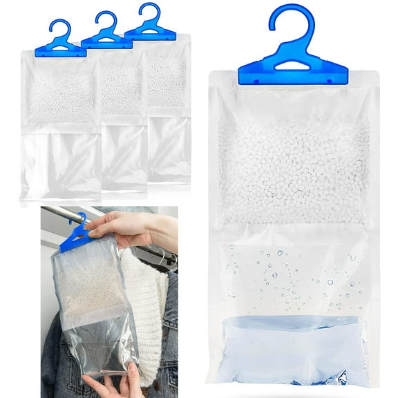 4 X Hanging Bag Moisture Absorber Closet Dehumidifier Fresh Scent Damp Trap