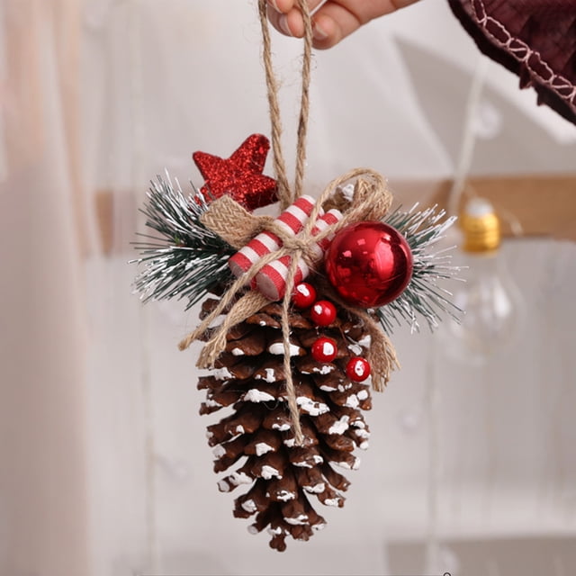 onlyliua Promoción de Temporada Decoraciones Navideñas Piñas Grandes Hechos a Mano Materiales de Bricolaje Frutas Flores Secas Accesorios de Tiro Adornos