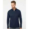 thumbnail image 1 of Lightweight Mélange Quarter-Zip Pullover, M, Collegiate Navy Melange, 1 of 4