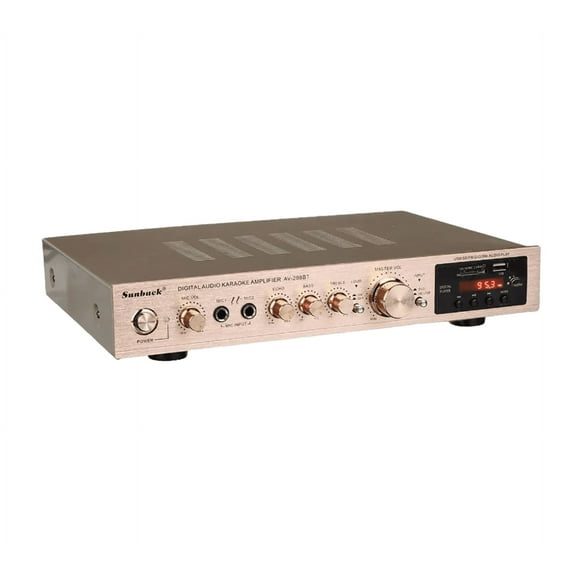 Amplificador Audio Bluetooth 5 Canales 2000w Para Uso Domésto Dorado