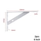 thumbnail image 1 of soportes de estante triangulares plegables, soporte ajustable para mesa, estante de pared, muebles, estantes pesados, blanco, 6 pulgadas, 1 of 5