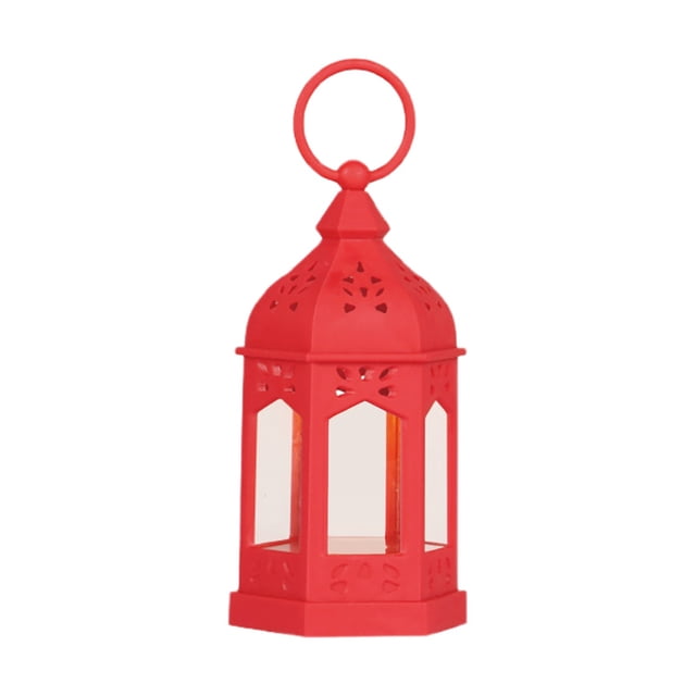 BINGLI LED Ramadan Lanterns Decorations, Eid Decorations for Home and Table, Small Ramadan Lights with Hanging Rings, Moon & Star Eid Decor, Islamic Home Decor & Muslim Eid Gift