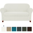 thumbnail image 1 of Subrtex 2-Piece Stretch Striped Jacquard Sofa Slipover, 1 of 6