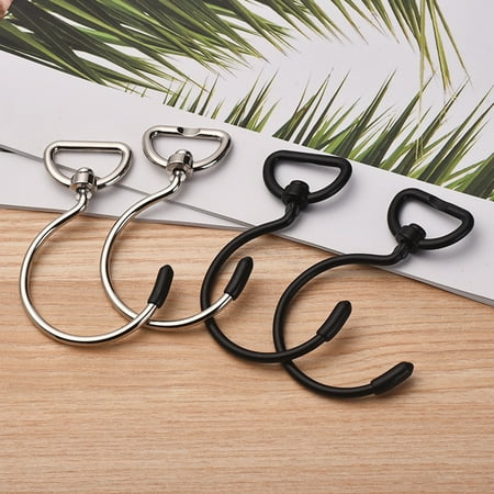 

kuorak 2Pcs Curtain Hooks Strong Load-bearing Polished Surface Not Easily Deformed 360-Degree Rotatable Easy Installation No Drilling Door Curtain Hanger Hooks Home Supplies