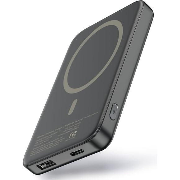 For MagSafe Portable Charger, 5000mAh Wireless Magnetic Power Bank (Black)