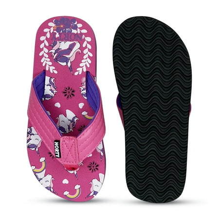 

NORTY Girls Flip Flops Female Child Sandals Fuchsia - Runs 1 Size Small