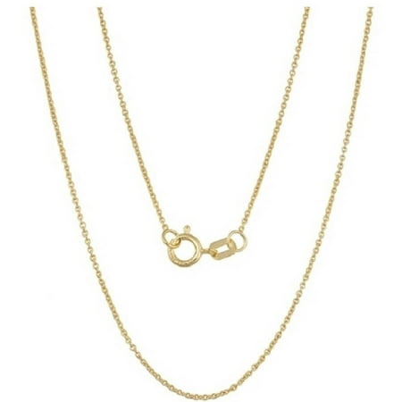 A Solid 14kt Yellow Gold Cable Chain, 24