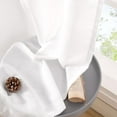 thumbnail image 5 of White Linen Curtains for Living Room 90 Inch Length 2 Panels Set, Country Rustic Window Drapes Textured Light Filtering for Bedroom Laundry Privacy, Each 52 Inch Wide, 5 of 5