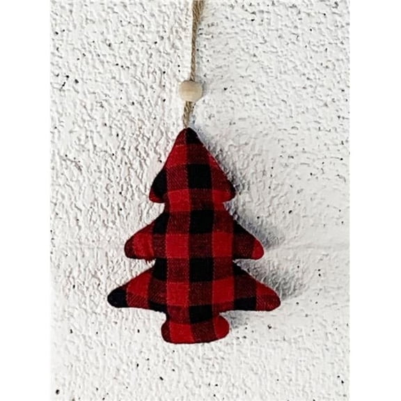 MDR Trading Inc. HU-DC0000LHBRTR Set Of 6 Red And Black Buffalo Check Tree Ornament