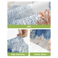 thumbnail image 4 of Orange Navy Blue Coral Bar Stool Covers Set of 2, Summer Beach Coastal Ocean Stretch Washable Bar Chair Covers with Backs, Removable Pub Counter Height Chair Cover for Kitchen Dining Room Cafe, 4 of 7