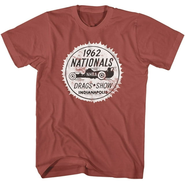 National Hot Rod Association T-Shirt Adulte Terracotta 62 Nationals TG