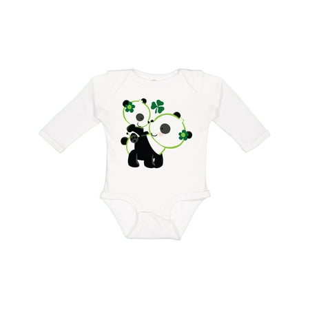 

Inktastic Irish Panda Mom and Cub St Patricks Day Gift Baby Boy or Baby Girl Long Sleeve Bodysuit