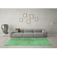 thumbnail image 3 of Ahgly Company Machine Washable Indoor Square Persian Turquoise Blue Traditional Area Rugs, 6' Square, 3 of 4