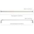 thumbnail image 3 of 10 Pack 10 Inch(254mm) Brushed Satin Nickel Kitchen Cabinet Handles, Cabinet Pulls Kitchen Cabinet Hardware for Cupboard Drawer Pulls, 3 of 7