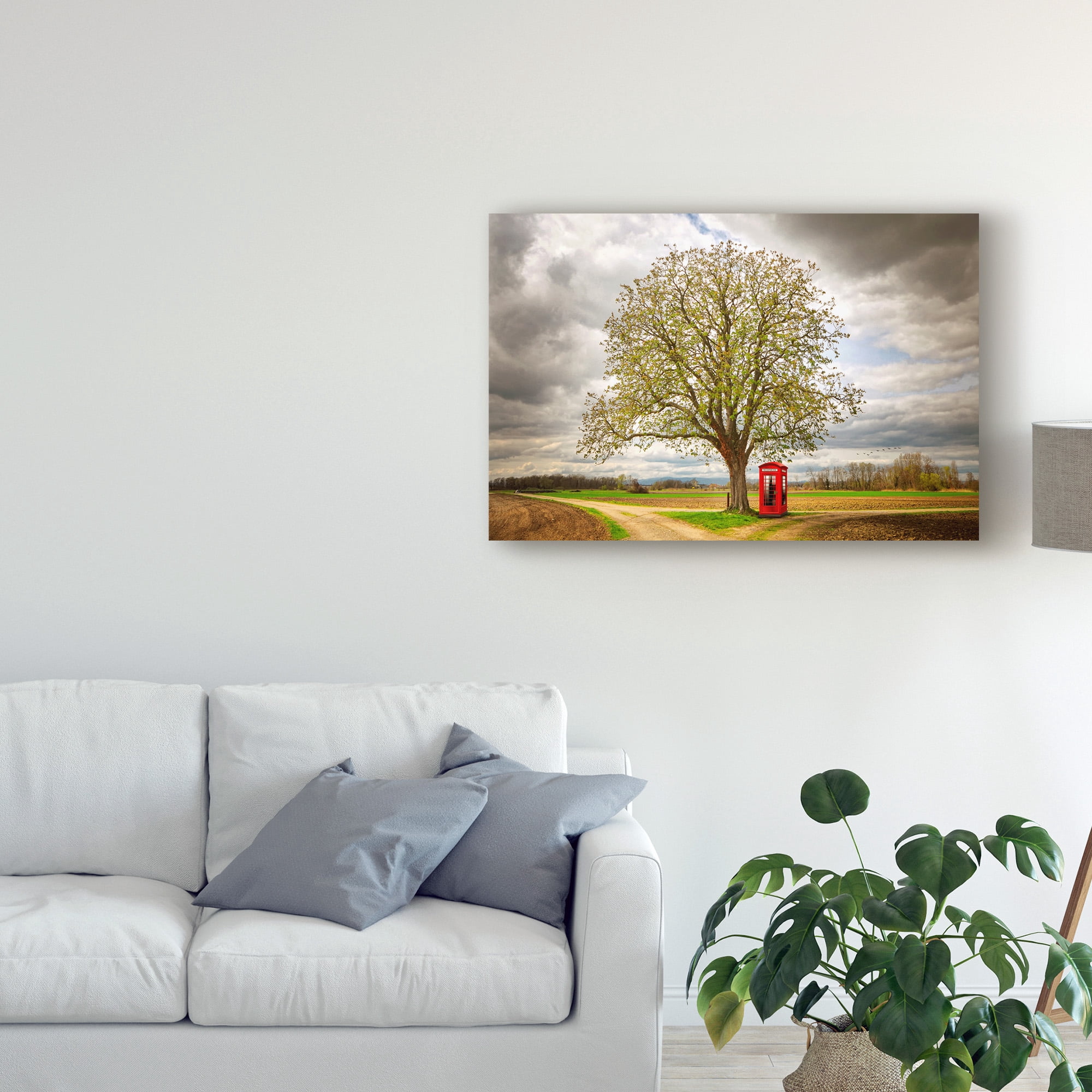 Trademark Fine Art 'Never Alone Phone Booth' Canvas Art by Philippe Sainte-Laudy