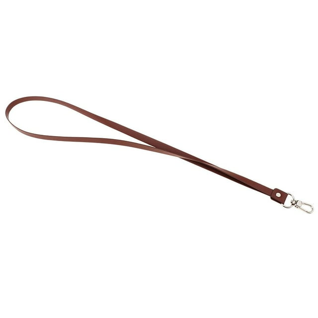 BELOVING Lanière de Cou en Cuir PU Clips Métalliques pour Cartes d'Identité Badges Brun Rougeâtre